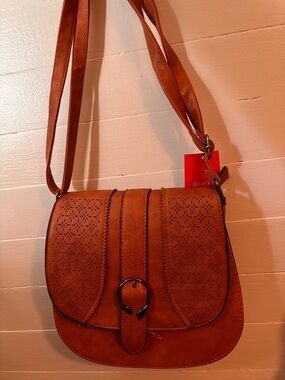 Brown Crossbody Saddle Bag